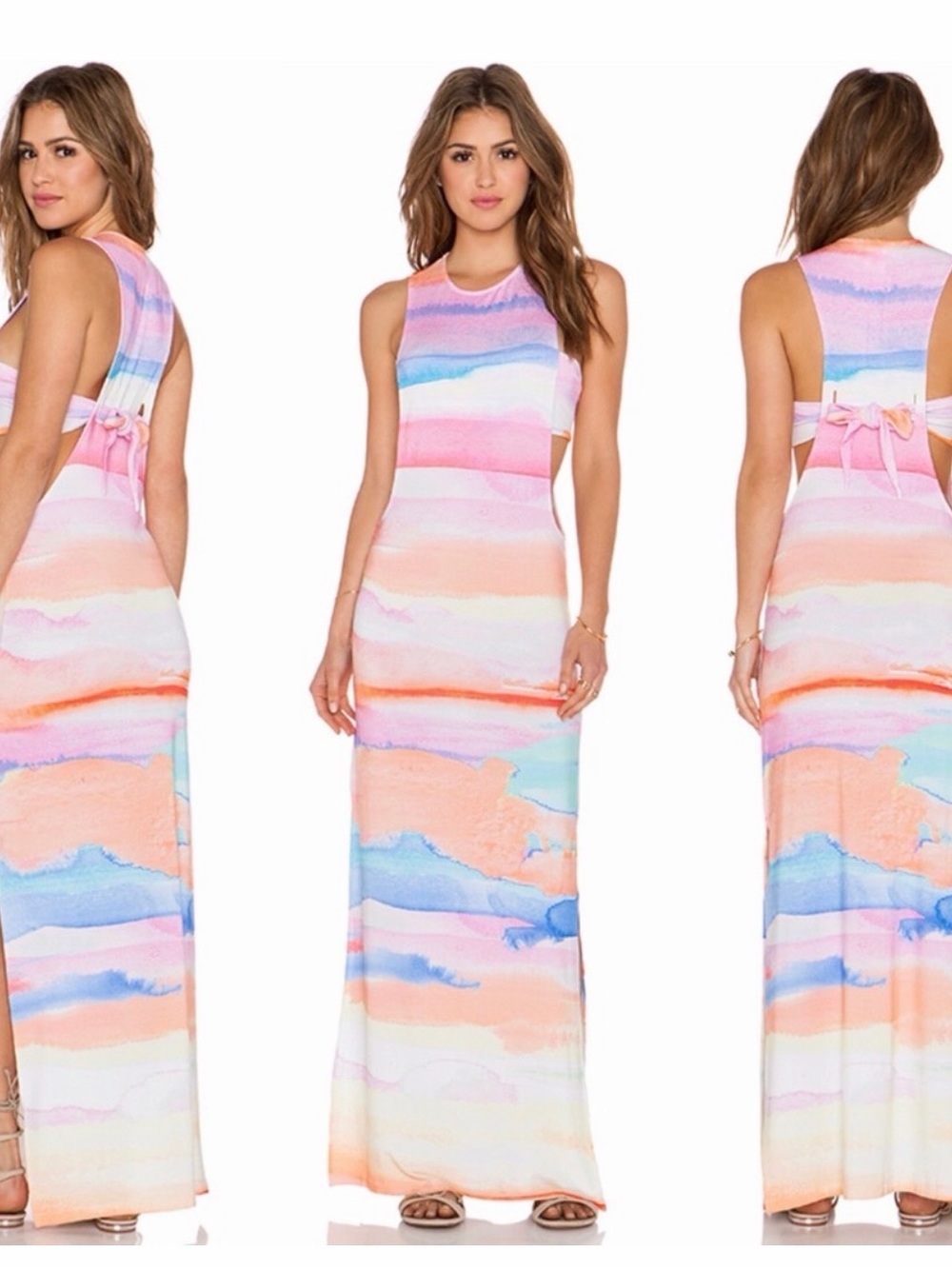 Mara Hoffman Swim blue pink Sky Dye Maxi Coverup Small